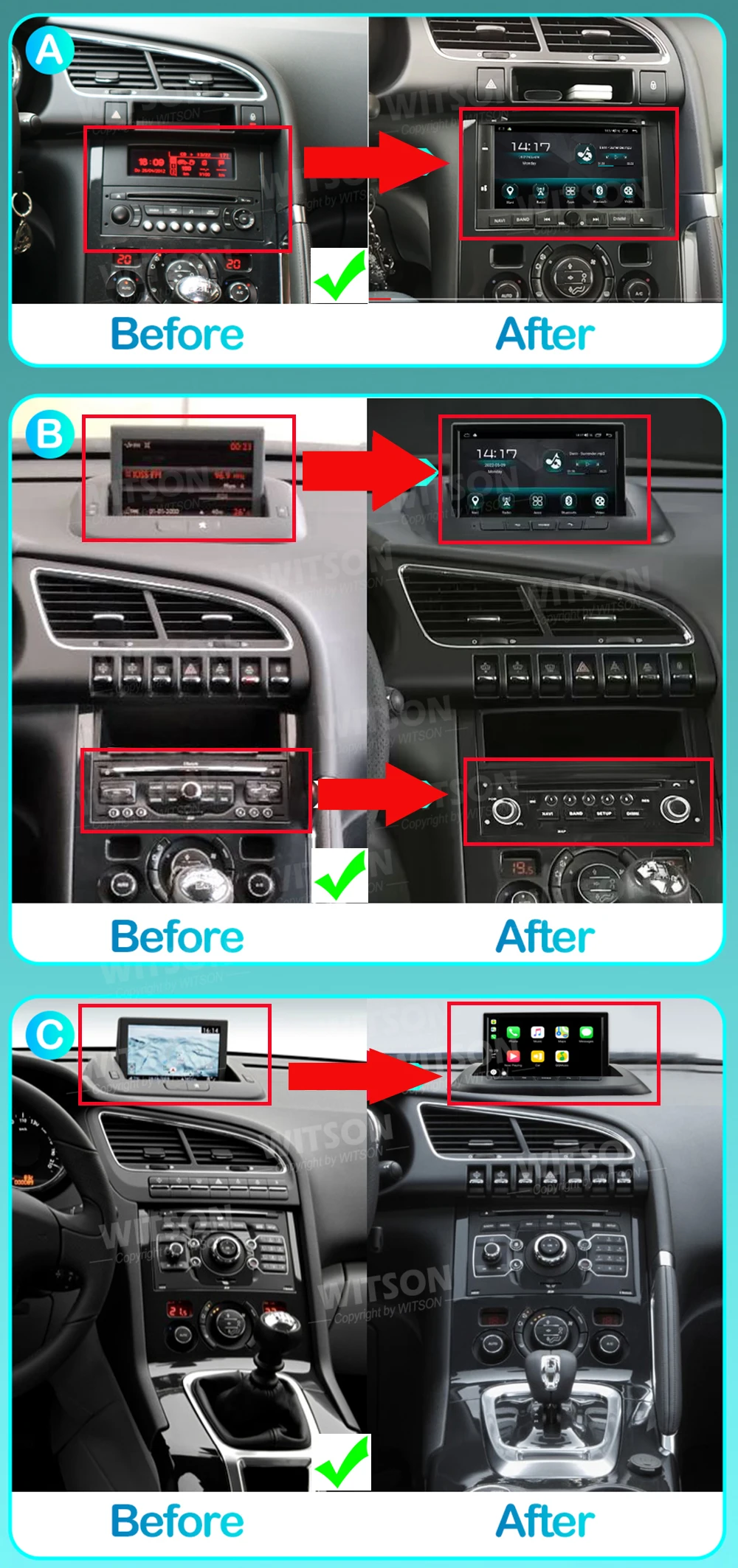 Auto Radio For PEUGEOT 3008 5008 2009-2016 Car 7