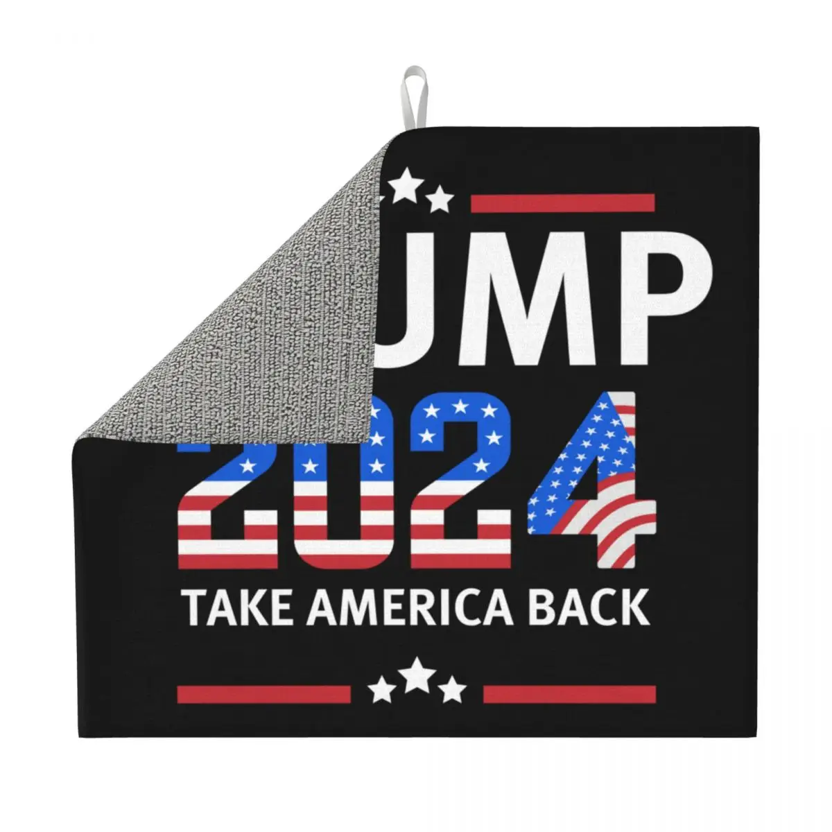 Custom Trump 2024 Dish Drying Mats for Kitchen Quick Dry Super Absorbent USA Flag Microfiber Dishes Drainer Pad