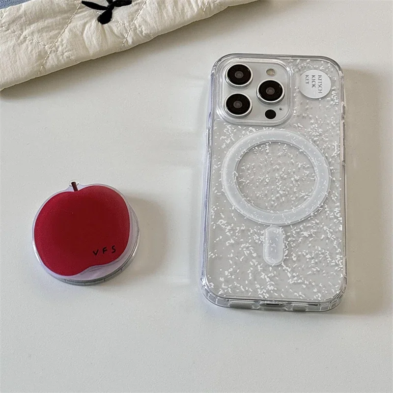 

Корейский милый магнитный держатель-подставка Apple для телефона Magsafe Griptok Grip Tok для iPhone 16, складной беспроводной зарядный чехол с кольцом-держателем