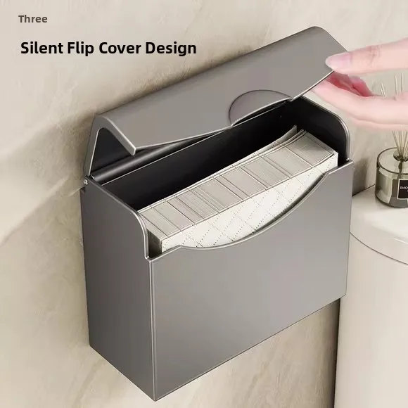 

Batoom Toilet Paper Holder Gun ey Wall Mounted Hand Towel Box St Paper Box Storage Ra Toilet Paper Box without Drilling