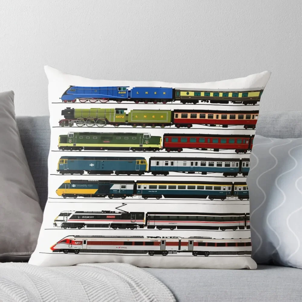 

BRITISH TRAINS Throw Pillow Sofa Cushions Cover Sofa Cover Christmas Pillowcase