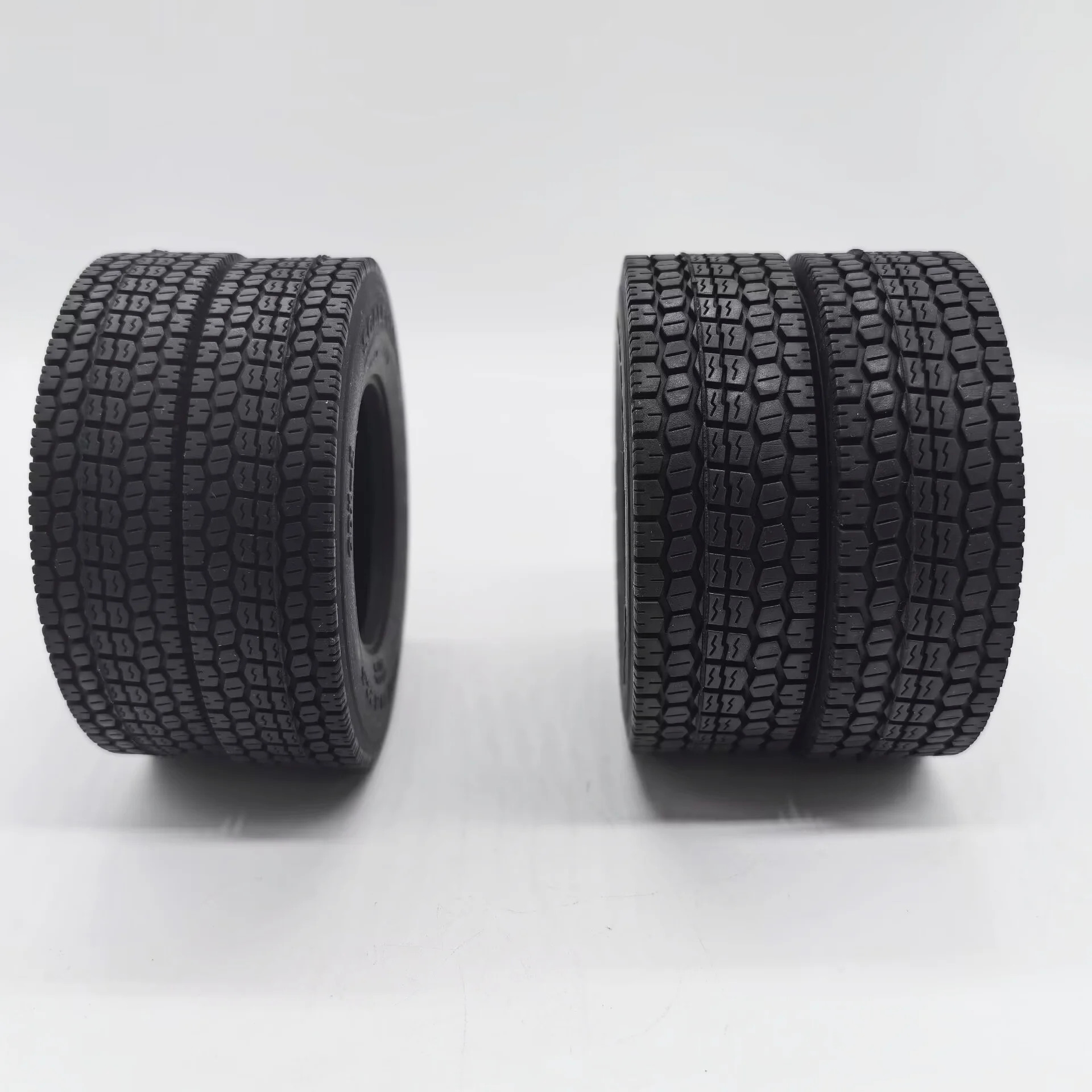 RC 1/14 1 Paar LKW-Simulationsreifen für Tamiya für Scania Man Actros LKW Anhänger Kipper DIY-Teile – Detail 6