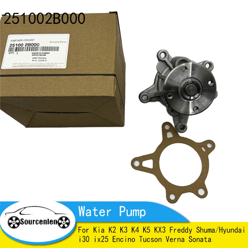 Water Pump For Kia K2 K3 K4 K5 KX3 Freddy Shuma/Hyundai i30 ix25 Encino Tucson Verna Sonata 251002B000 25100-2B000