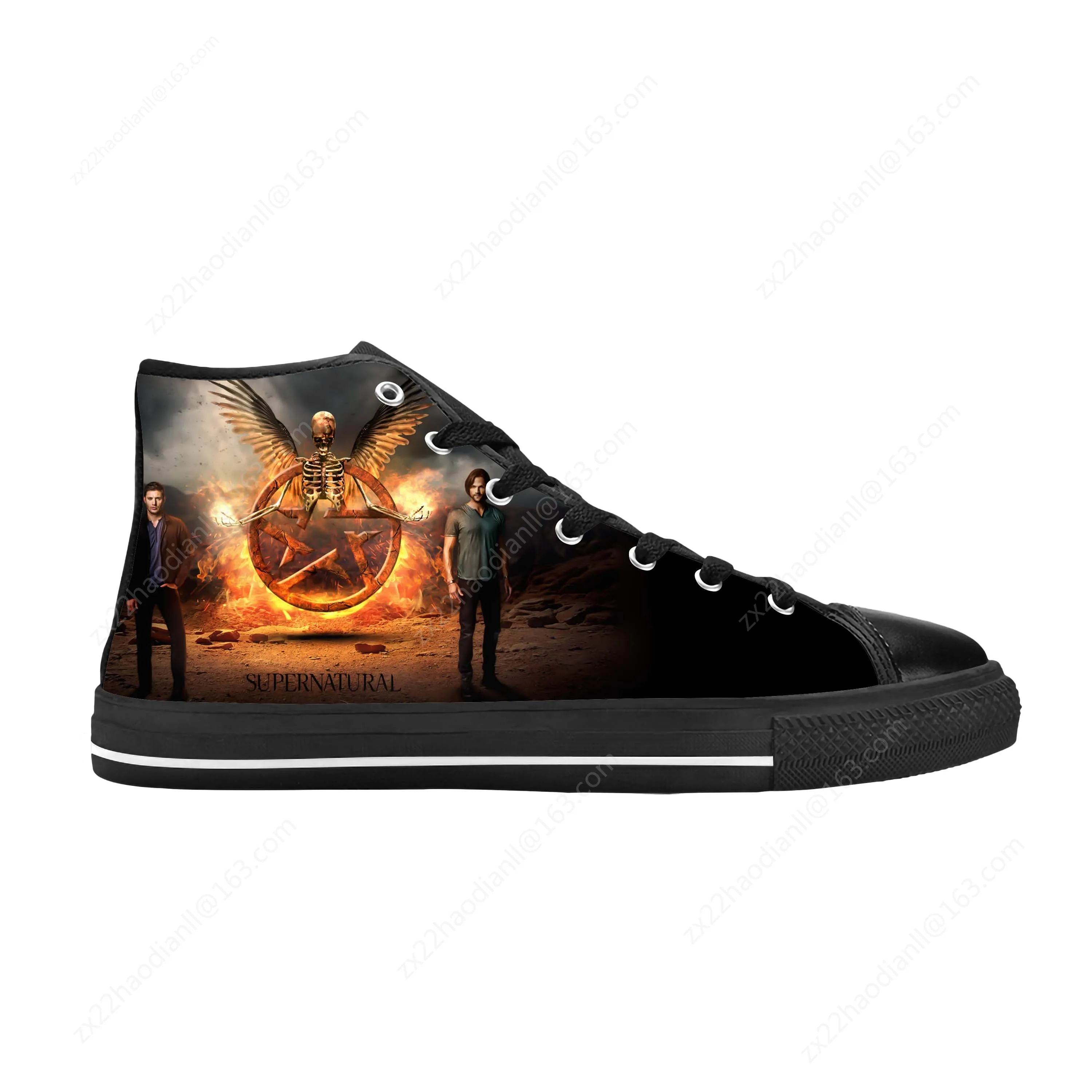 Supernatural Winchester Bros Horror Anime Cartoon Casual Cloth Shoes High Top Comfortable Breathable 3D Print Men Women Sneakers