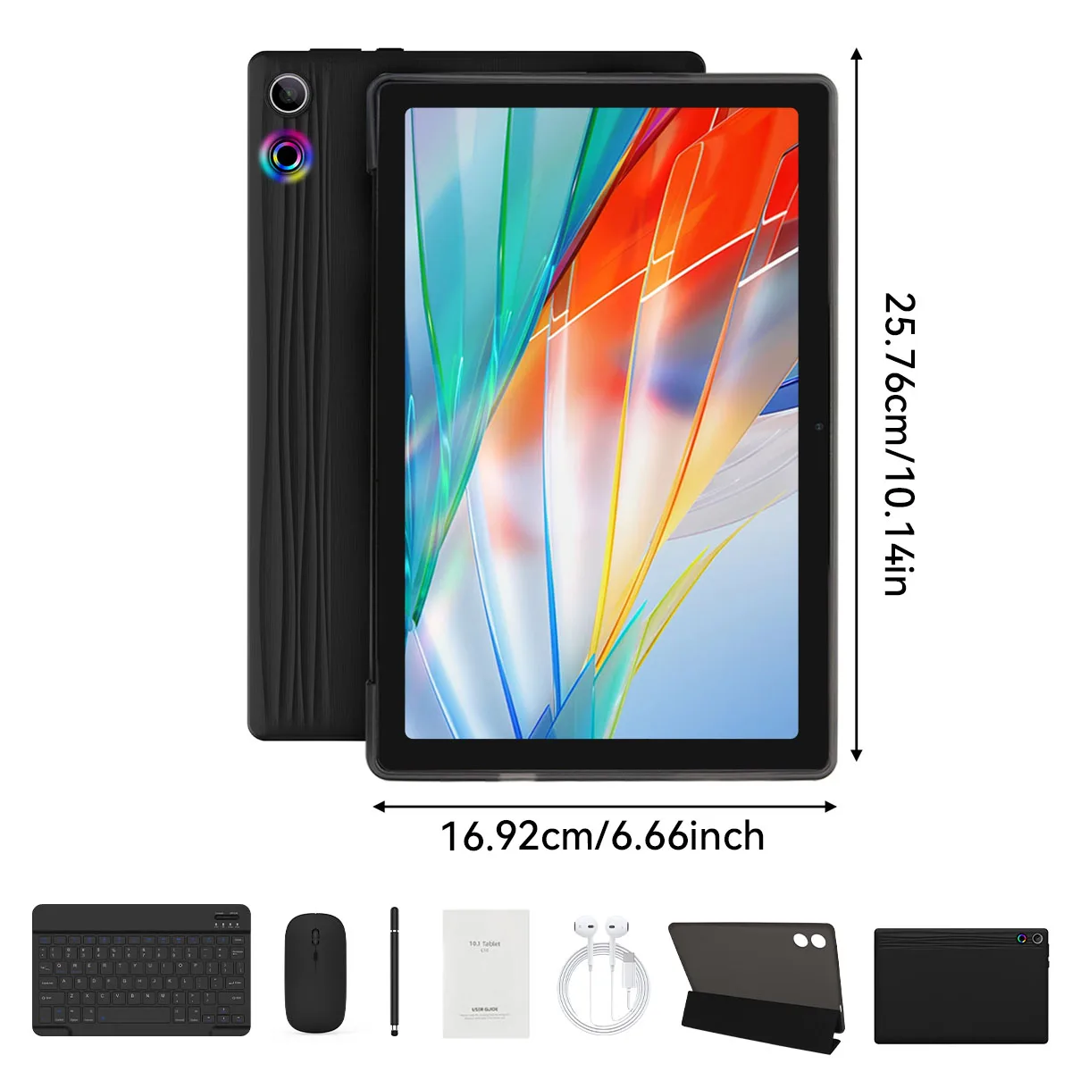 URAO 11 inch tablet Android 24 GB RAM 128 GB ROM 6800 mAh IPS HD touchscreen met toetsenbord beschermhoes muis stylus 8 in 1 kit