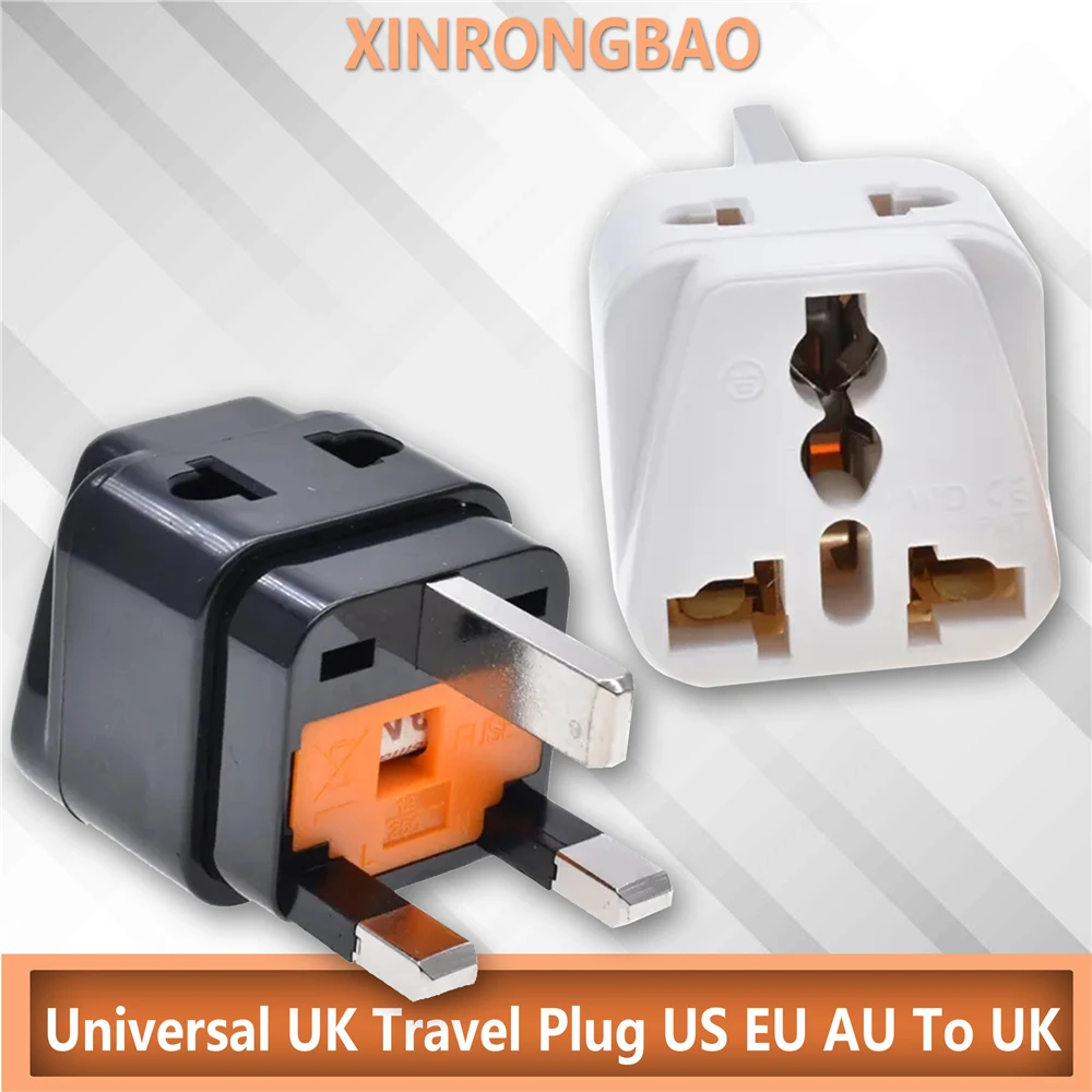 Universal UK Travel Plug US EU AU To UK Singapore Malaysia Travel Power Socket Plug Power Outlet Converter Electric Adaptors 13A