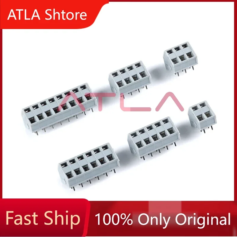 

10 Pieces KF243A-5.0-2P 3P 4P 5P 6P 8P Double Row Direct Plug 5.0mm Pitch Spring Loaded PCB Terminal Blocks