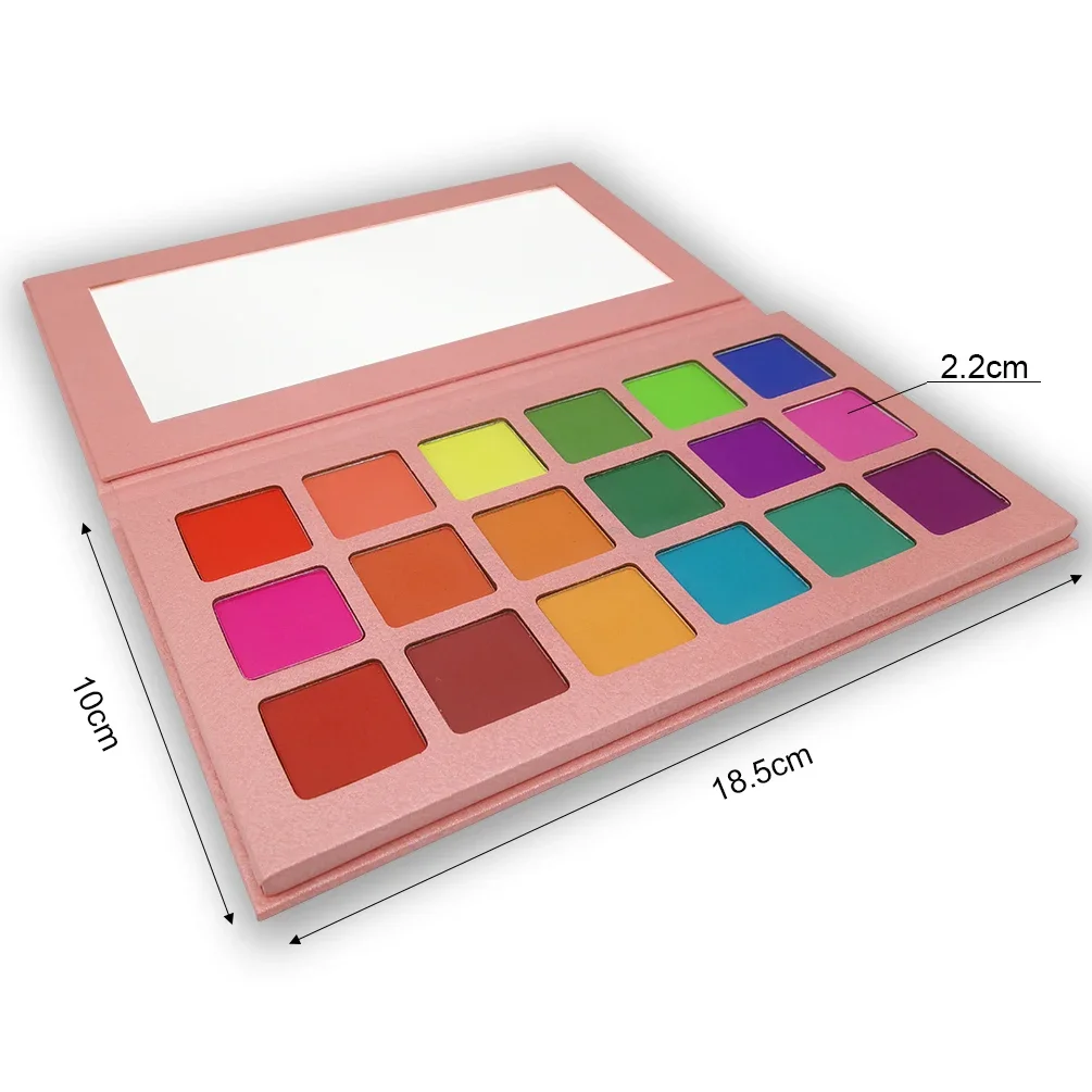 15 Farben vegane Puder-Lidschatten-Palette Private Label Rosa Lidschatten-Palette Glitzer-Make-up Großhandel individuelles Logo