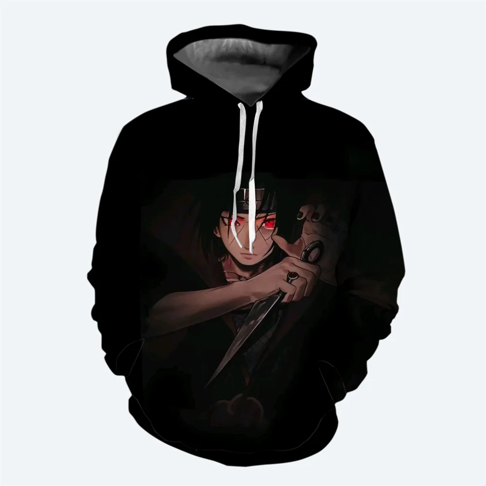 Sudaderas con capucha de Anime japonés para hombre, sudadera con estampado 3D de Naruto, ropa de moda urbana, sudaderas informales, novedad de 2024