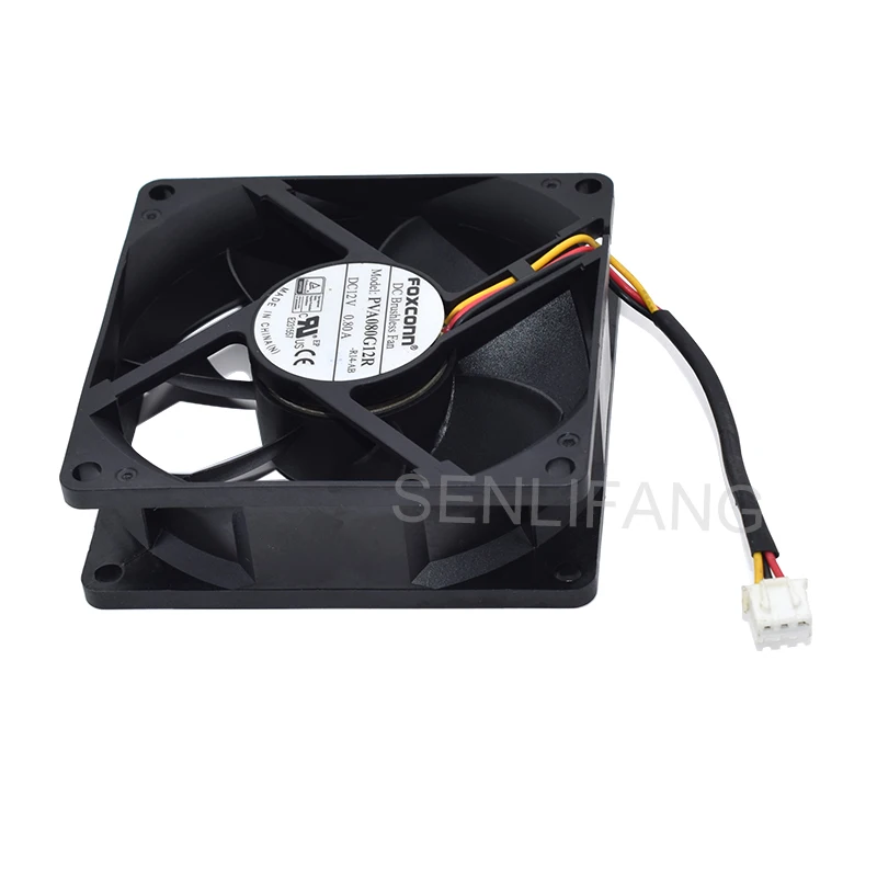 Well Tested Cooler PVA080G12R DC12V 0.80A Three Lines 8025 DC Brushless Fan For FOXCONN