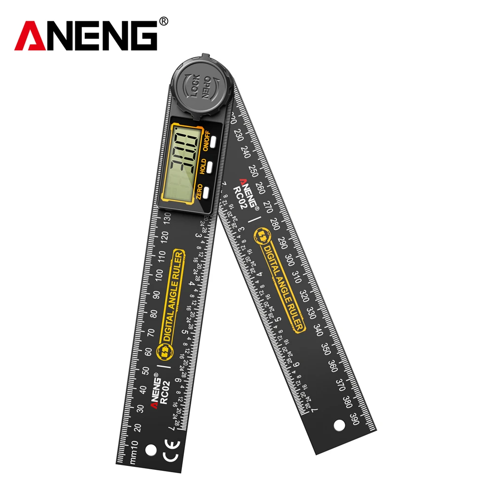 مقياس زوايا رقمي ANENG RC02، منقلة إلكترونية ذكية، أداة قياس زوايا النجارة، كاشف زوايا 360 درجة °