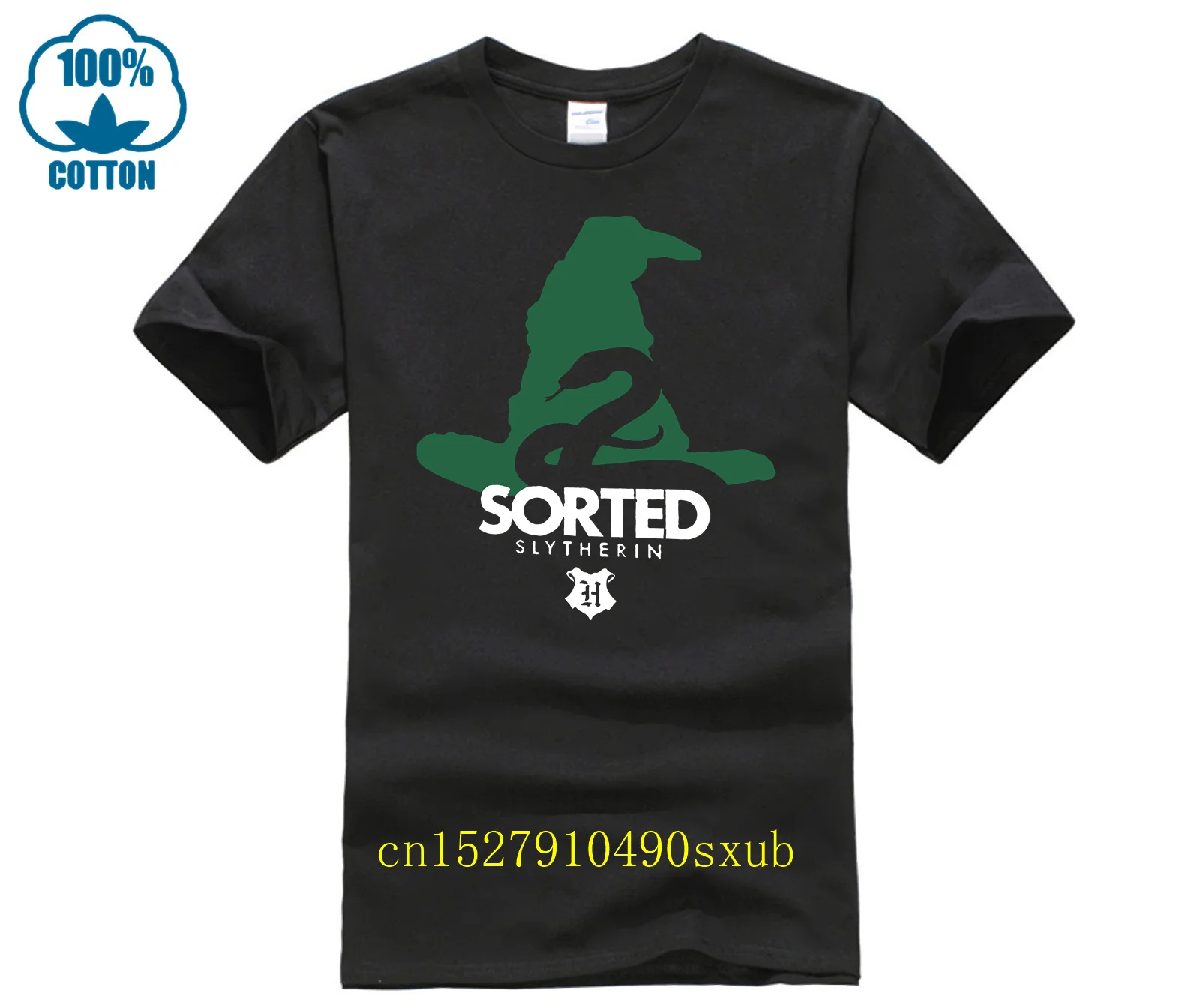 Sorting Hat Slytherin Unisex Printed T Shirt Licensed man\'s t-shirt