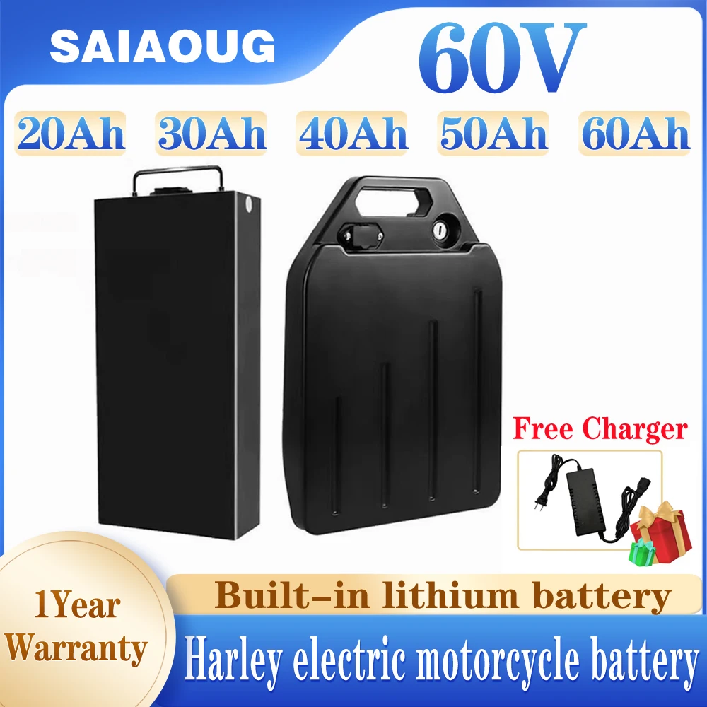 Batterie 60v 20ah 30ah 40ah 3000W 50ah Scooter Lityum Pil Paketi Obudowa  Harley Ebike Fietsaccu Lithium 18650 Accolmile Bateria