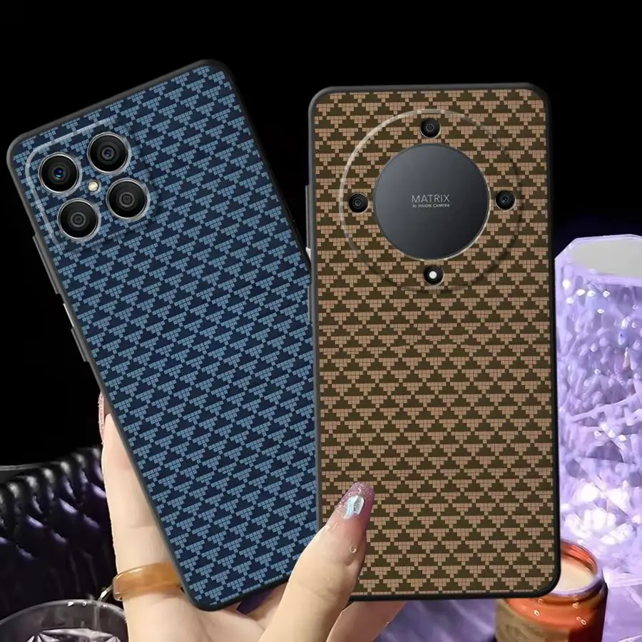 Retro Brown Tile Art Case for Huawei P20 P40 Lite P Smart 2019 P30 P20 Pro P20 Lite 2018 Funda Phone Cover