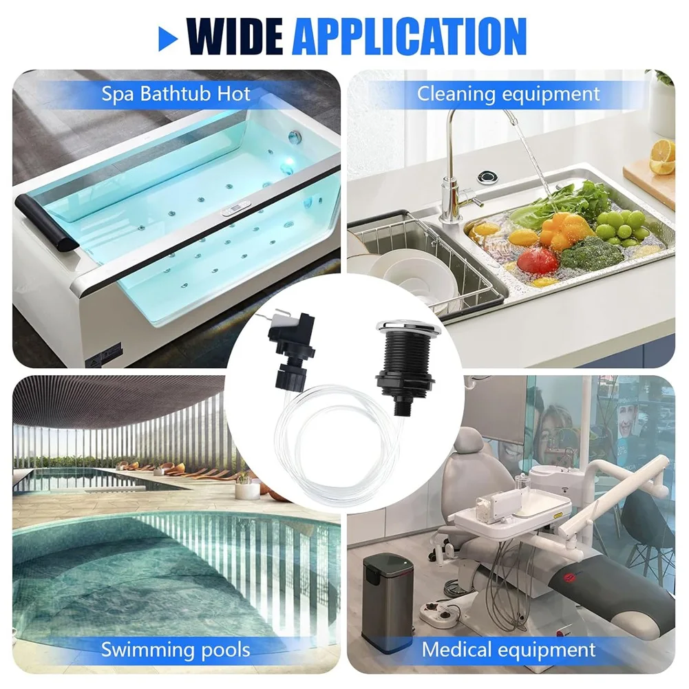 

Кнопочный выключатель ABZL (16А) для гидромассажных ванн Whirlpool и измельчителей отходов, черный