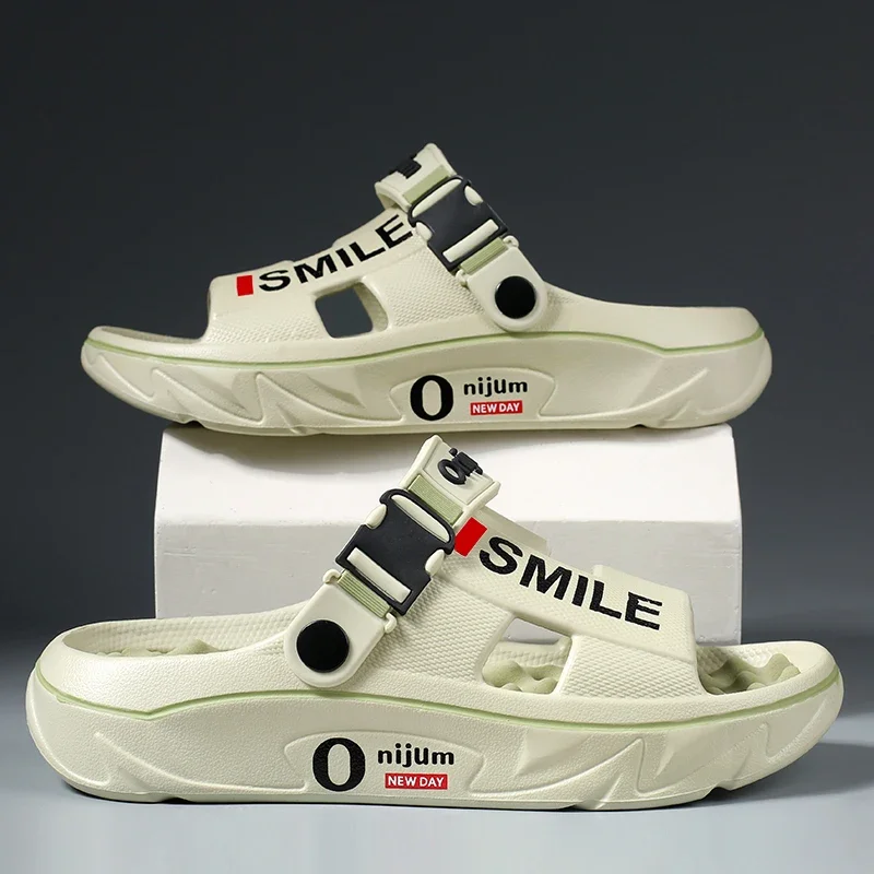 

Summer Men Massage Slippers Indoor Outdoor Sandals Beach Casual Shoes Soft Sole Slides Men Flip-flops Men's Sandals Big Size 45