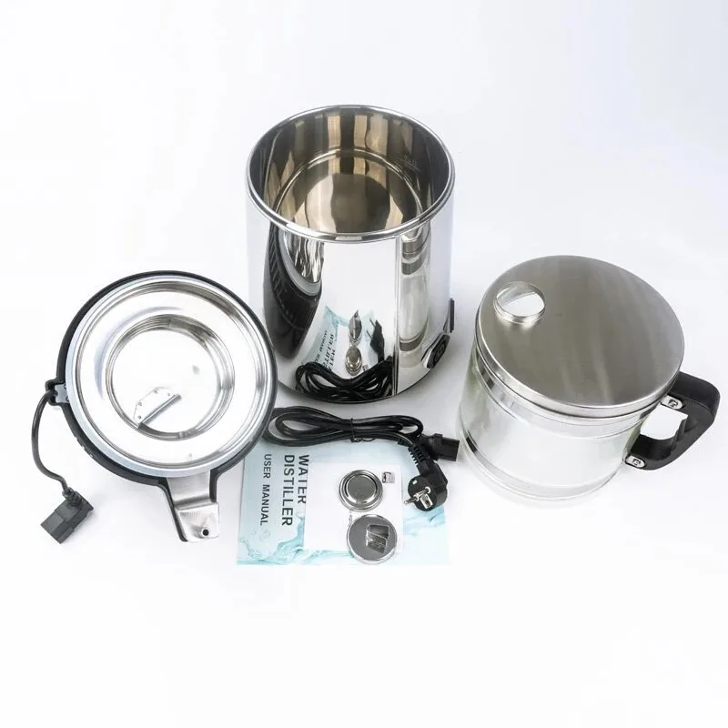 DIVEDEER Dental Water Distiller Stainless Steel Oral Sterilisation Water Filter Laboratory Water Purifier 4L Large Capacity Home