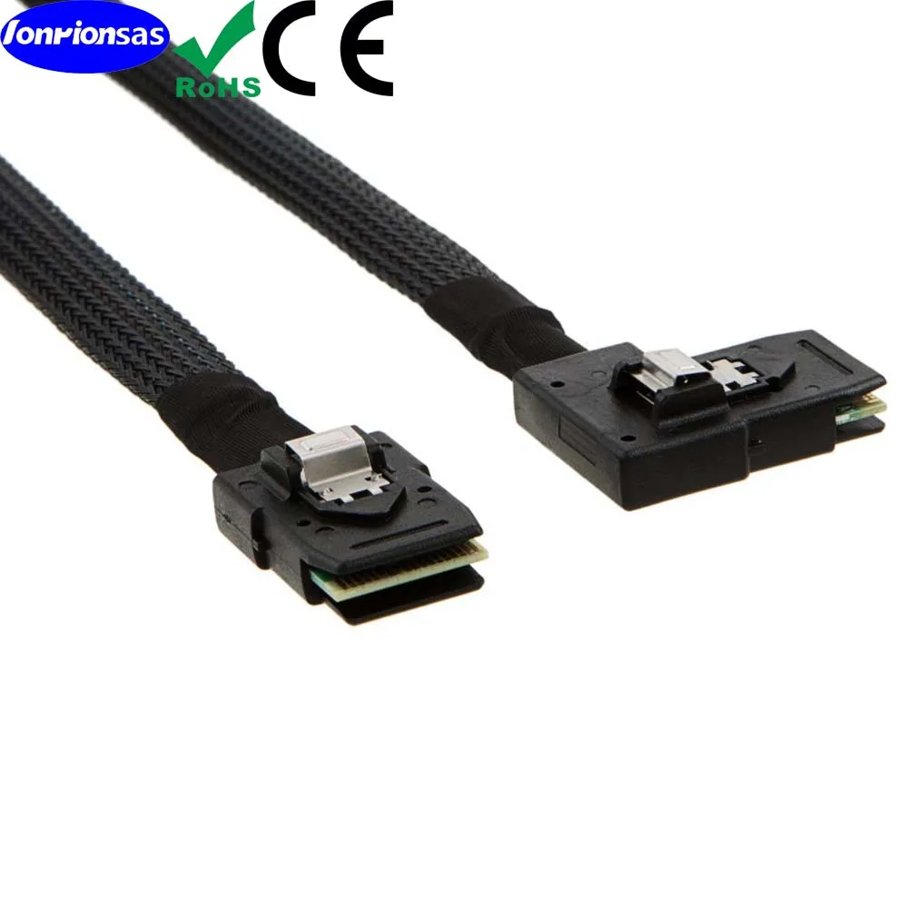 Lonrionsas # interner mini sas 36pin SFF-8087 zum linken winkel SFF-8087 kabel