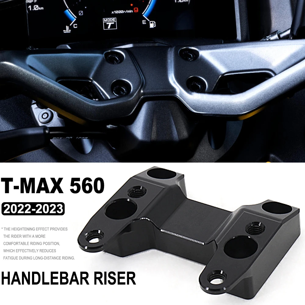 

Handlebar Riser 2022 2023 Motorcycle CNC Handle Bar Raiser Extend Mount Clamp Adapter For Yamaha TMAX560 T-MAX560 T-max TMAX 560