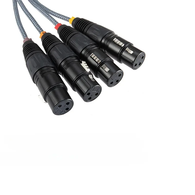 XLR Audio Snake 4-Kanal 3-poliger Multi-Netzwerk-Breakout für Bühnenaufnahmestudio, weibliches und männliches Kabel, Netzwerk-Signal-Extender