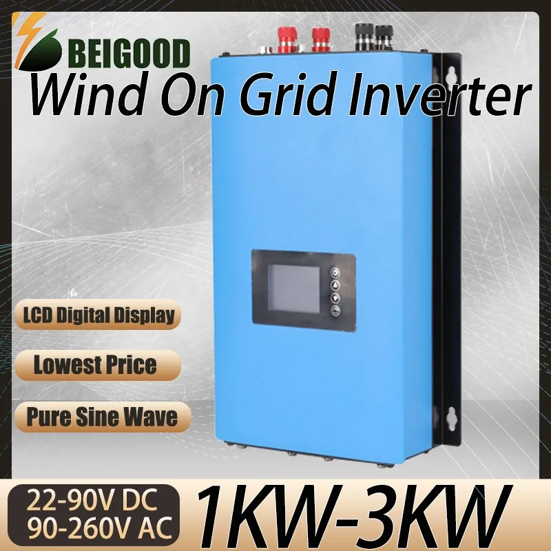 2000W Wind Energy Grid Tie Inverter Dump Load Resistor MPPT Controller with Limiter WiFi for Wind Turbines Pure Sine Wave