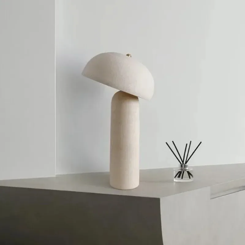 Ceramicah Tera Lamp Retro white mushroom table lamp for Living Room office Bedside Designer lamp adjustable wabi sabi desk lamp