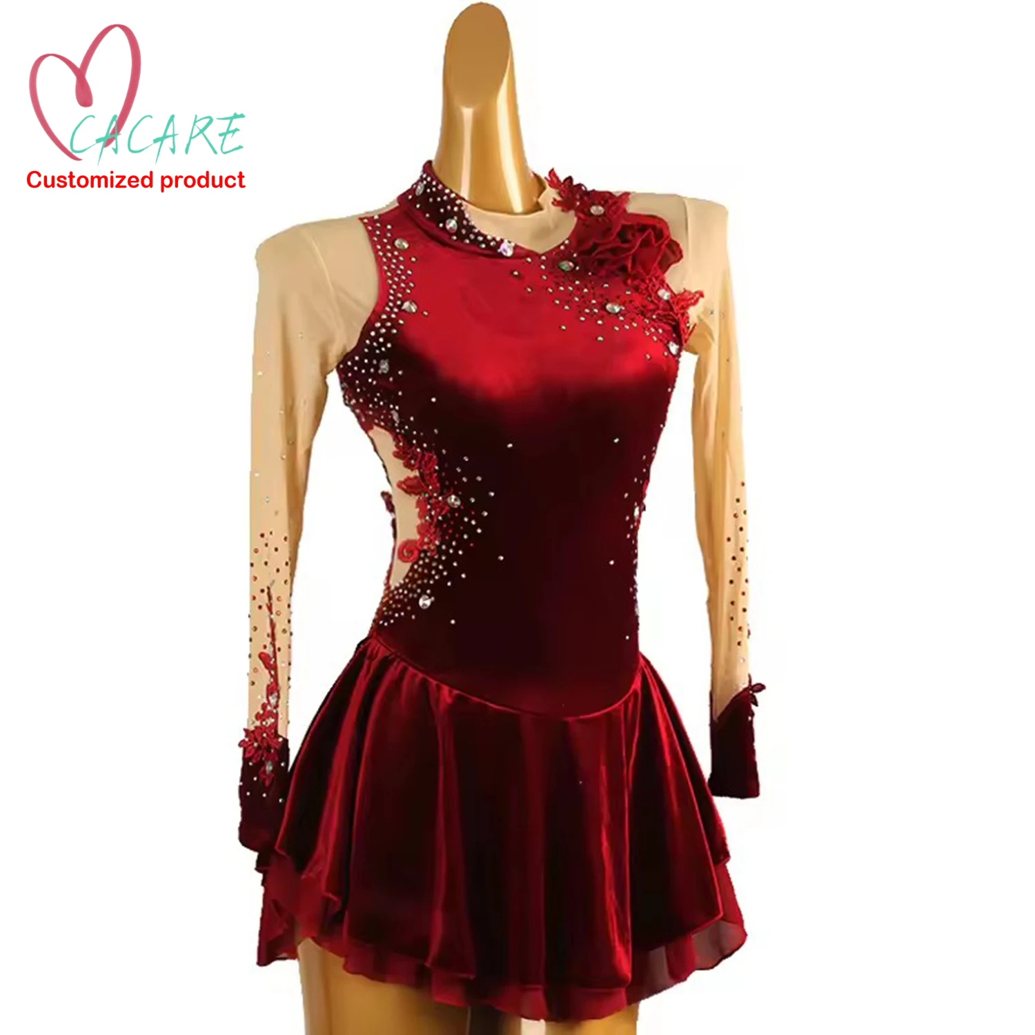 

Figure Skating Dress Dance Wear Stage Costume Clothing Women Clothes Artistic Ice Skating Dress Dance Leotard Samba 088