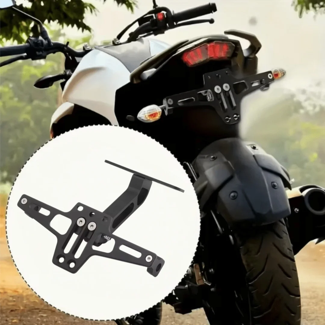 Universal motorcycle license plate holder bracket CNC adjustable rear mudguard eliminator motorcycle rear gear installation