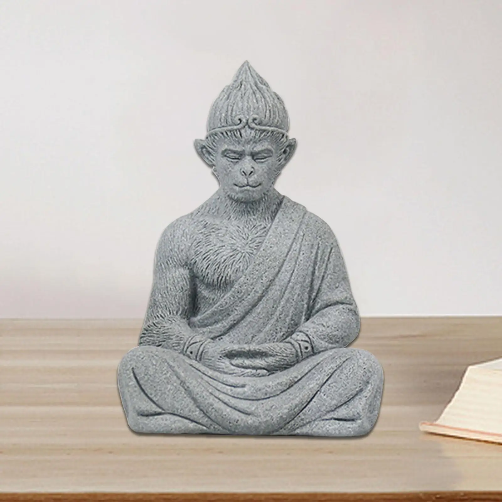 Miniature Figurine Home Decor Housewarming Sitting Monkey Buddha Statue Monkey King Figure for Balcony Backyard Lawn Hotel Porch - view 3