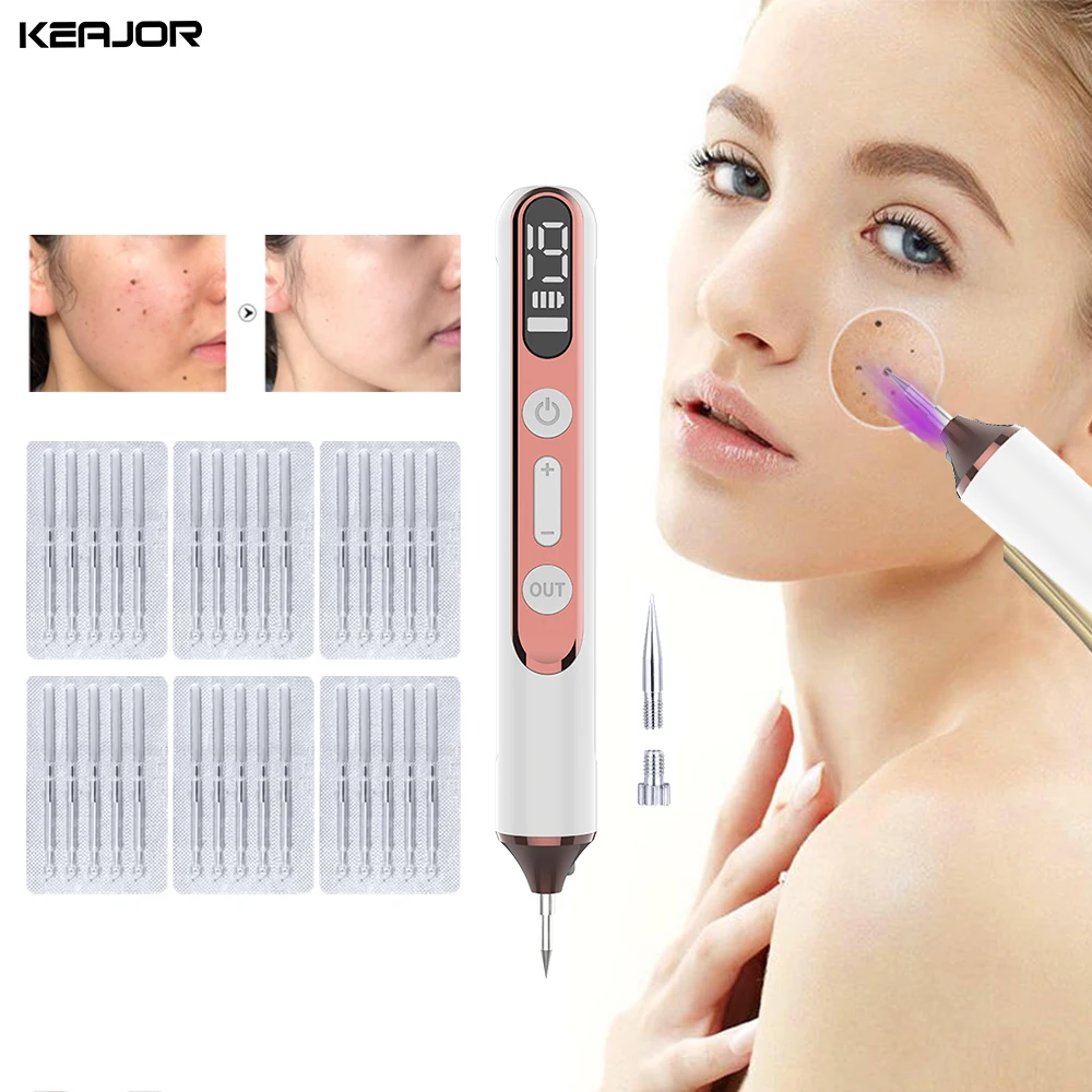 Plasma Pen Skin Tag Remover For Face Skin Freckles Black Dots Tattoo Warts Eliminator Mole Pimple Laser Blemish Removal Device