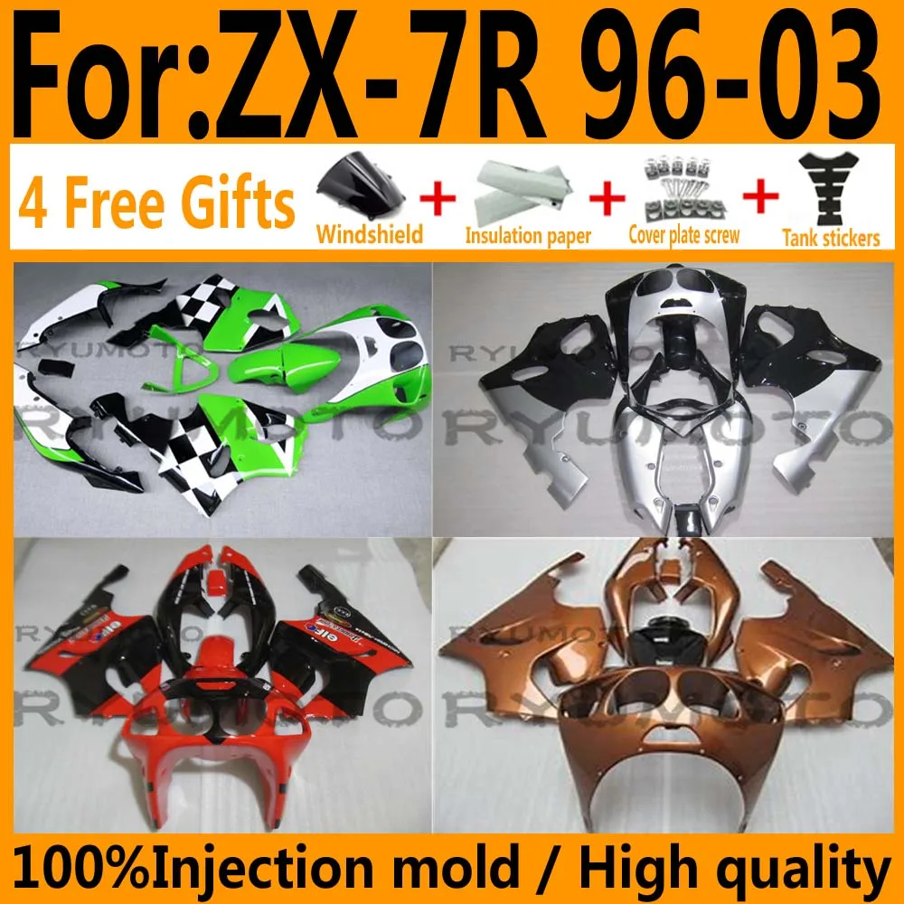 Motorcycle New Fairing Bodywork Kit Panel Set Fit for Kawasaki Ninja ZX7R 1996 - 2003 ZX750 ZX-7R ZX 7R ZX 750 1998 1999 2001