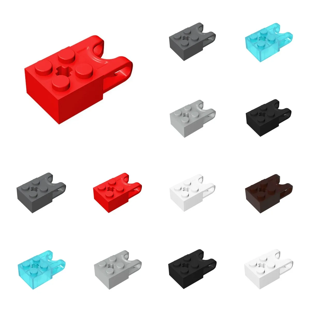 Blocs de construction à douille à billes 92013 2x2, 10 pièces, trou d'essieu large, accessoires MOC compatibles avec brique, jouets pour enfants, cadeau