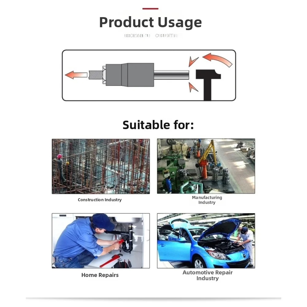 

Набор из 5 предметов для снятия колесных гаек (17, 19, 21, 22 мм) для поврежденных болтов, из нержавеющей стали, с футляром для хранения