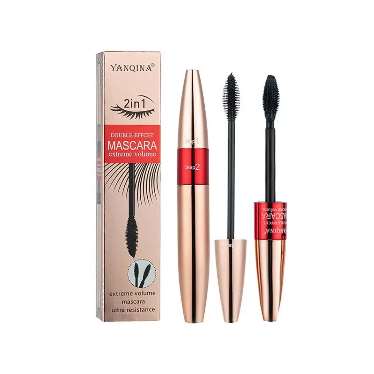 Mascara in fibra arricciante 4D spessa e non fiorita: formula impermeabile e di lunga durata per una copertura duratura del trucco Mascara Thrive Makeup