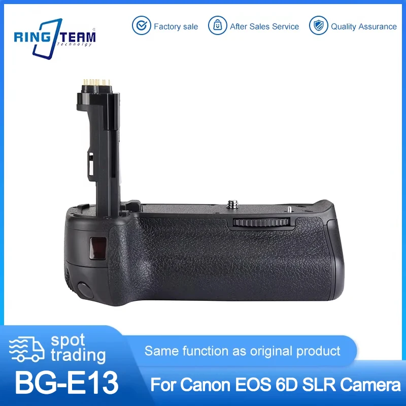 

BG-E13 Vertical Battery Grip Holder for Canon EOS 6D SLR Camera Compatible with LP-E6 Or AA Batteries BG-6D