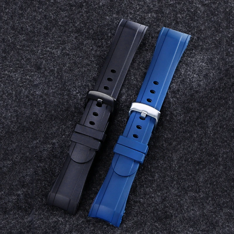 24mm Resin Rubber Silicone Watchband For Grimham Graham Racing Timepiece Riftage/RT Strap Bracelet Blue Black Accessories