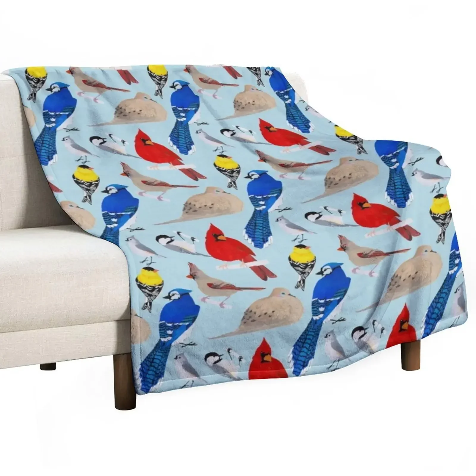 Feeder Birds Throw Blanket For Baby Beach Camping Blankets