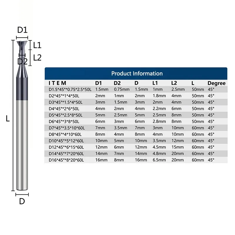 Imagem -02 - Ferramenta de Usinagem de Aço do Cortador de Trituração 1.516 mm do Carboneto de Tungstênio do Cortador de Trituração de 45 Graus para o Endmill do Metal