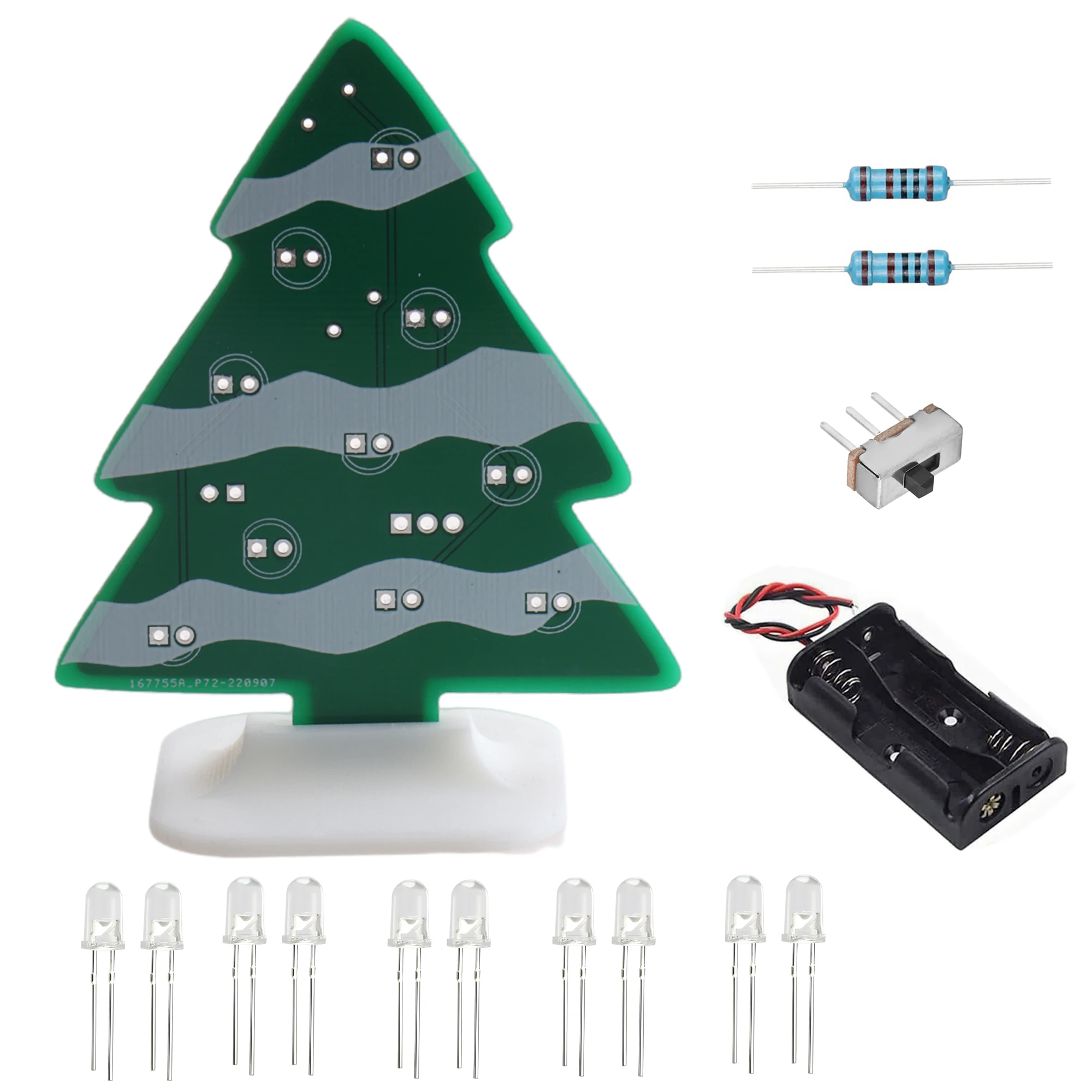 Christmas Tree RGB Blinking Soldering Kit  Flashing LEDs KIDs Christmas gift DIY Electronics Project