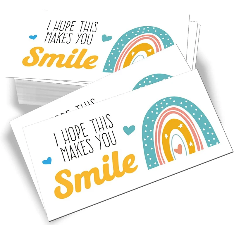 Tarjetas de felicitación para pequeños negocios, 50 piezas, espero que esto te haga gracias, compras, compras, negocios