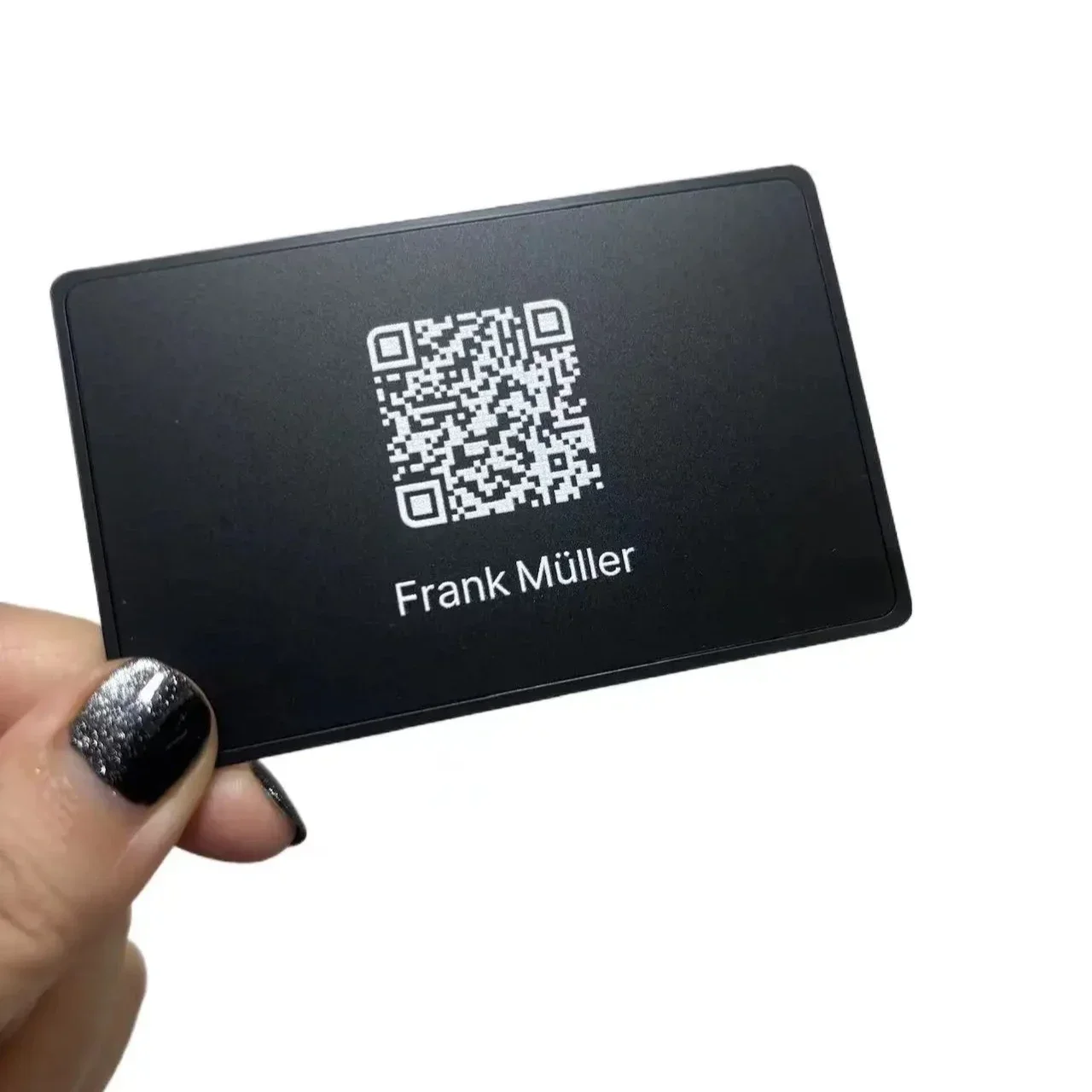 

High-End Custom Nfc Metal Cards Business Card With Qr Code Matte Finish Nfc Metal Business Card