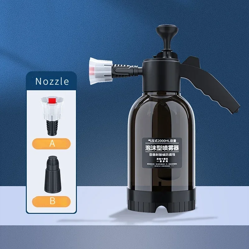 

Double nozzle 2L Hand Pump Foam Sprayer Car Wash Handheld Foam Watering Can Snow Foam Car Washer Spray Bottle Cleaning Tool New