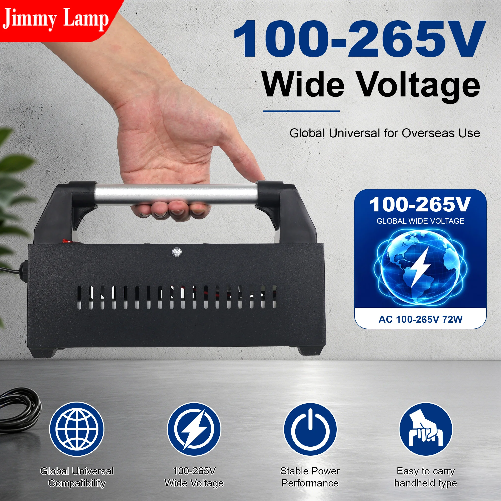 UV Ultraviolet Curing lamp for Curing With Shadowless Adhesive,PCB Green Oil ,Car Putty, Car Paint, Wall ink, And Varnish 365nm
