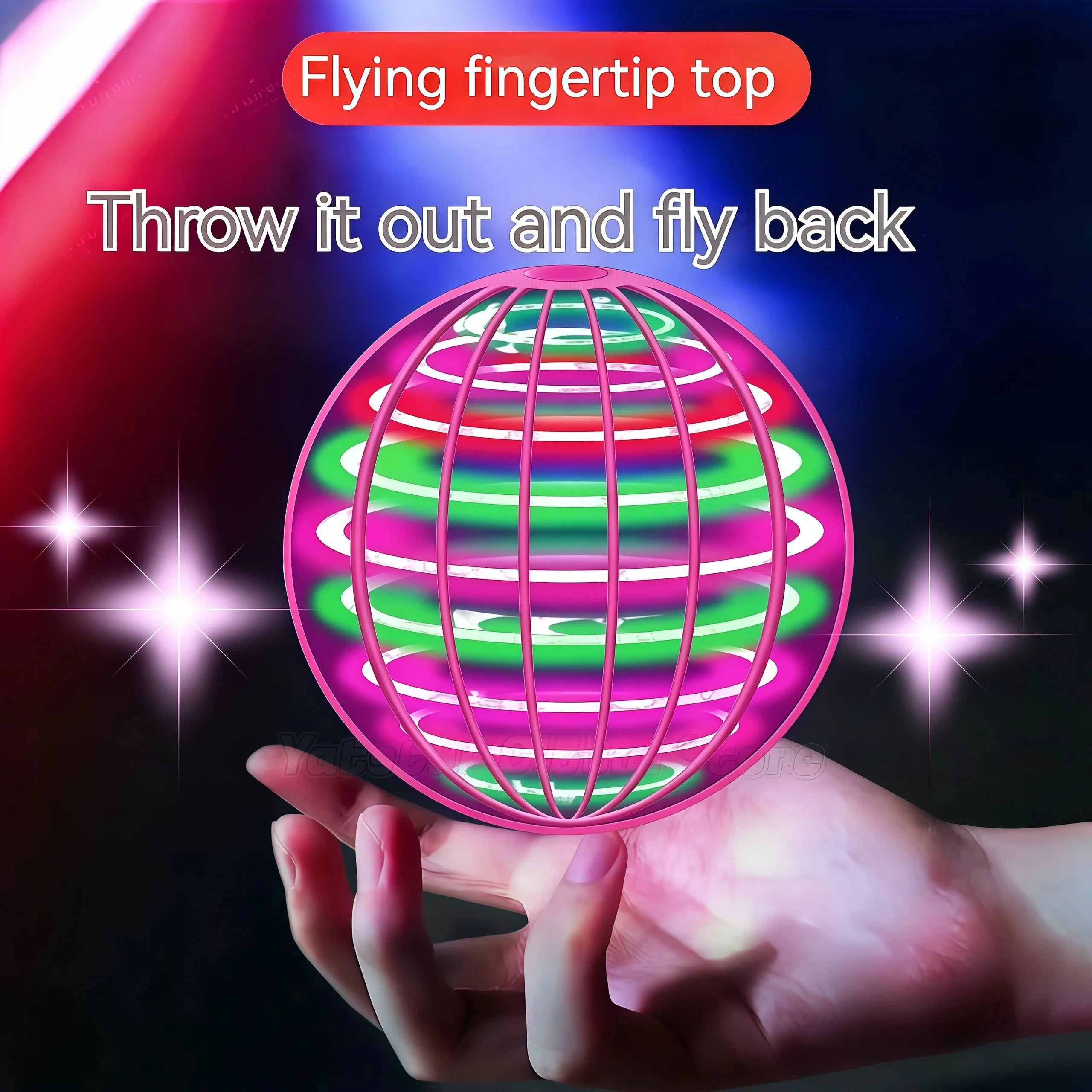 

2026 Hover Ball Flying Spinner - Hand Gesture Control, LED Lights Boomerang Toy, Safe Durable Kids Fidget Toys