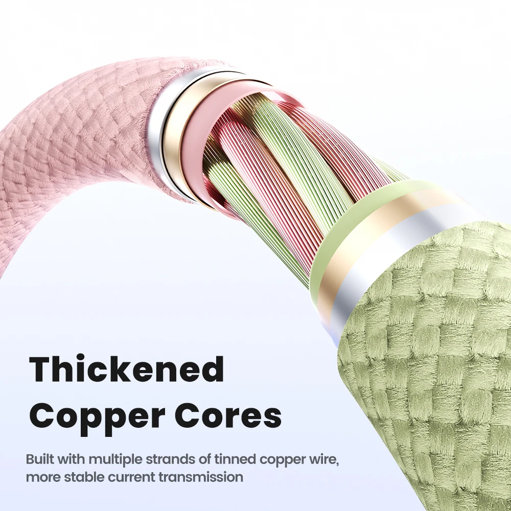 Toocki TX108C4 240 واط USB C كابل آيفون 17 برو Xiaomi PD 3.1 شحن سريع كابل الهاتف نوع C إلى نوع C الملونة التدرج الحبل