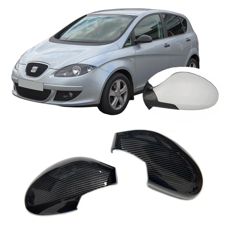 

for Seat Altea 5P1 5P5 2004 2005 2006 2007 2008 2009 Carbon Fiber Hydro-dipped Vein Side Mirror Cover Housing Cap