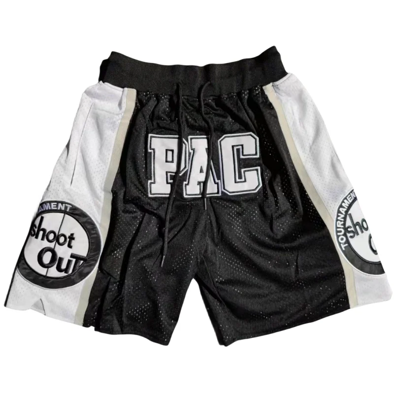 

Moive Shoot Out TOURNAMENT PAC Basketball Shorts Sports Breathable Quick Drying LOGO Sewing Embroidery