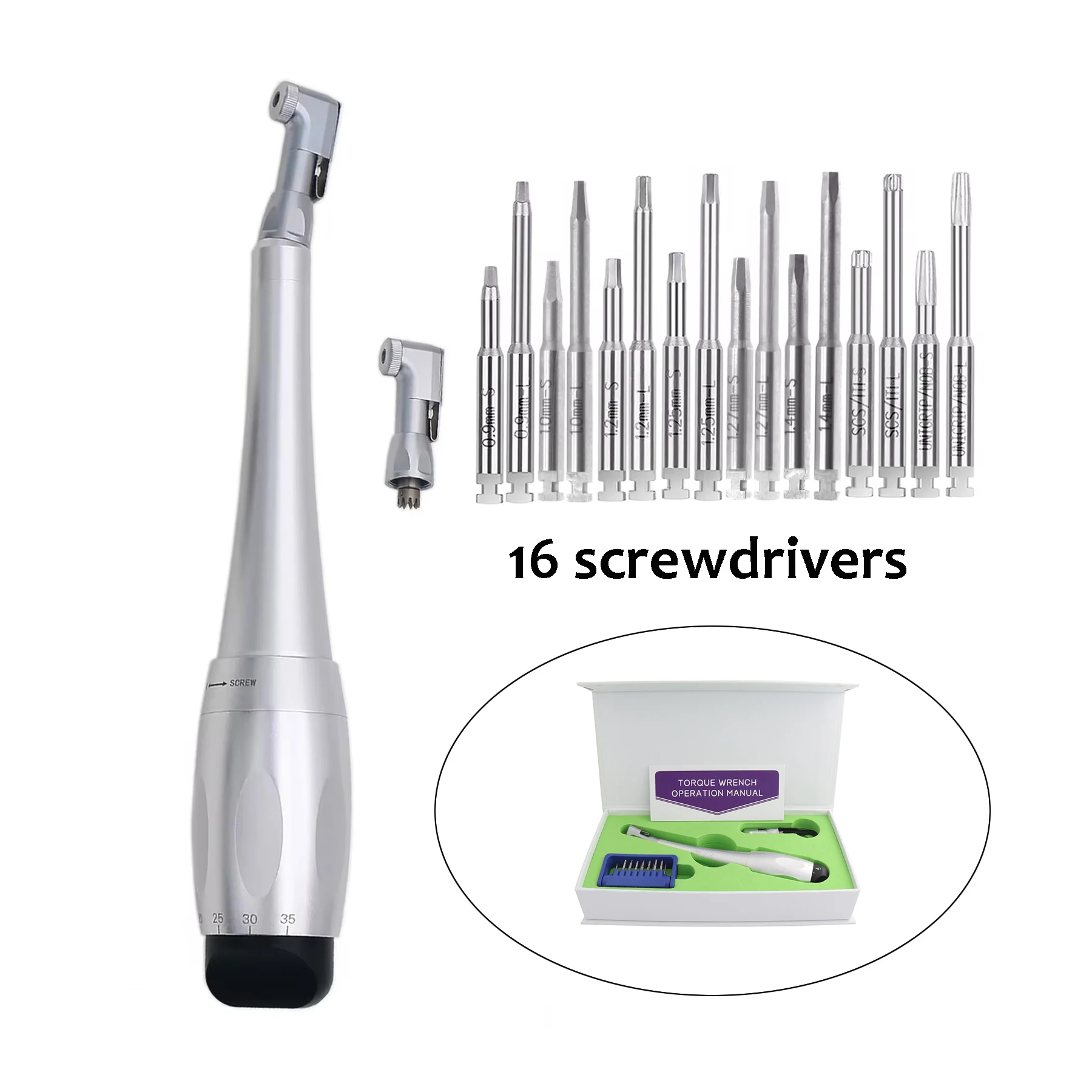 

Dental Implant Universal Torque Wrench Handpiece Screwdriver Prosthetic Kit For Dental Clinic Dentistry Repair Tools