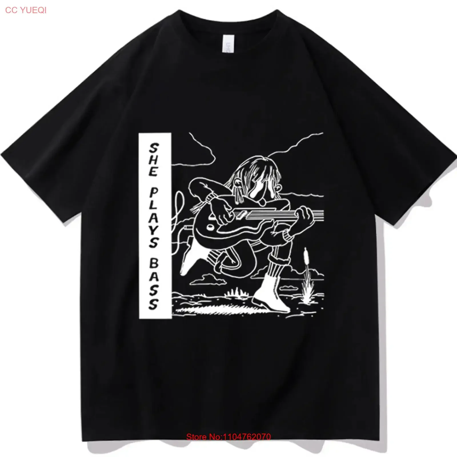 Beabadoobee She Plays Bass T Shirt All Size S To 5XL BL2 713 vintage Washed Top For Everyday Wear Stretched Slightly Breathable