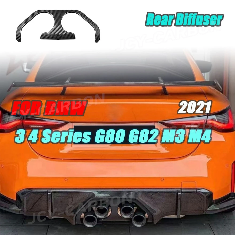 

Dry Carbon Fiber Rear Bumper Lip Air Vent Diffuser Car Exhaust Decoration For BMW G80 G82 G83 M3 M4 2021+ Rear Exhaust Trim Lip